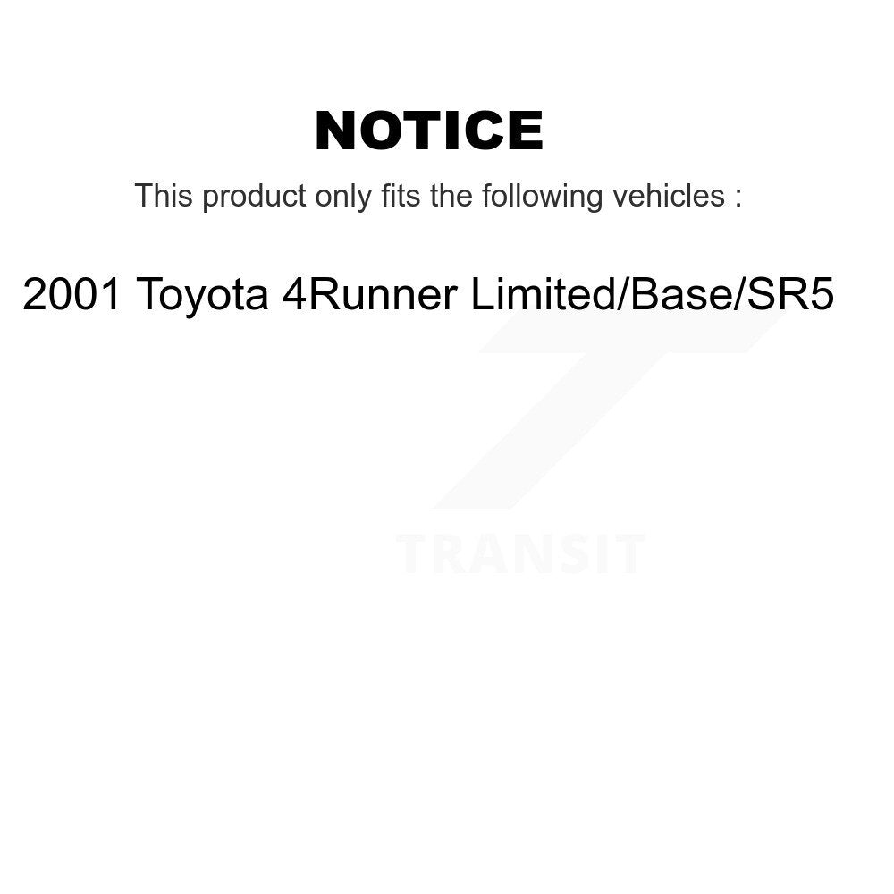 Kit de ressorts et cylindres de chaussures de tambour de frein arrière (6 pièces) pour Toyota 4Runner