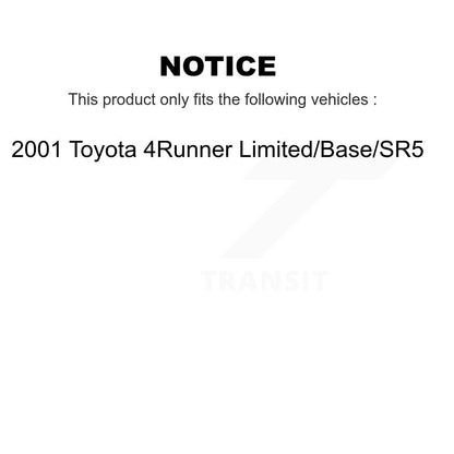 Kit de ressorts et cylindres de chaussures de tambour de frein arrière (6 pièces) pour Toyota 4Runner