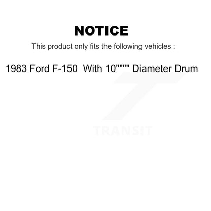 Kit de ressorts et cylindres de chaussures de tambour de frein arrière (6 pièces) pour Ford F-150 K8N-100621