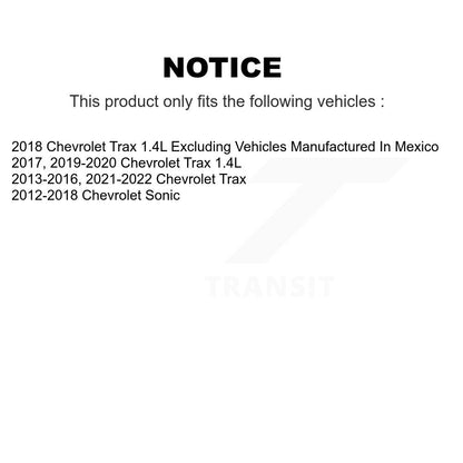 Chaussures de tambour de frein arrière et Kit de ressorts pour Chevrolet Trax Sonic K8N-100636