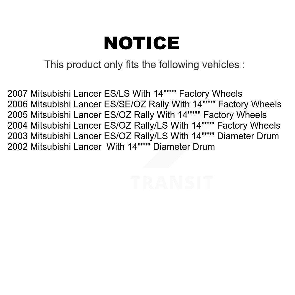 Kit de ressorts et cylindres de chaussures de tambour de frein arrière, pour Mitsubishi Lancer K8N-100701