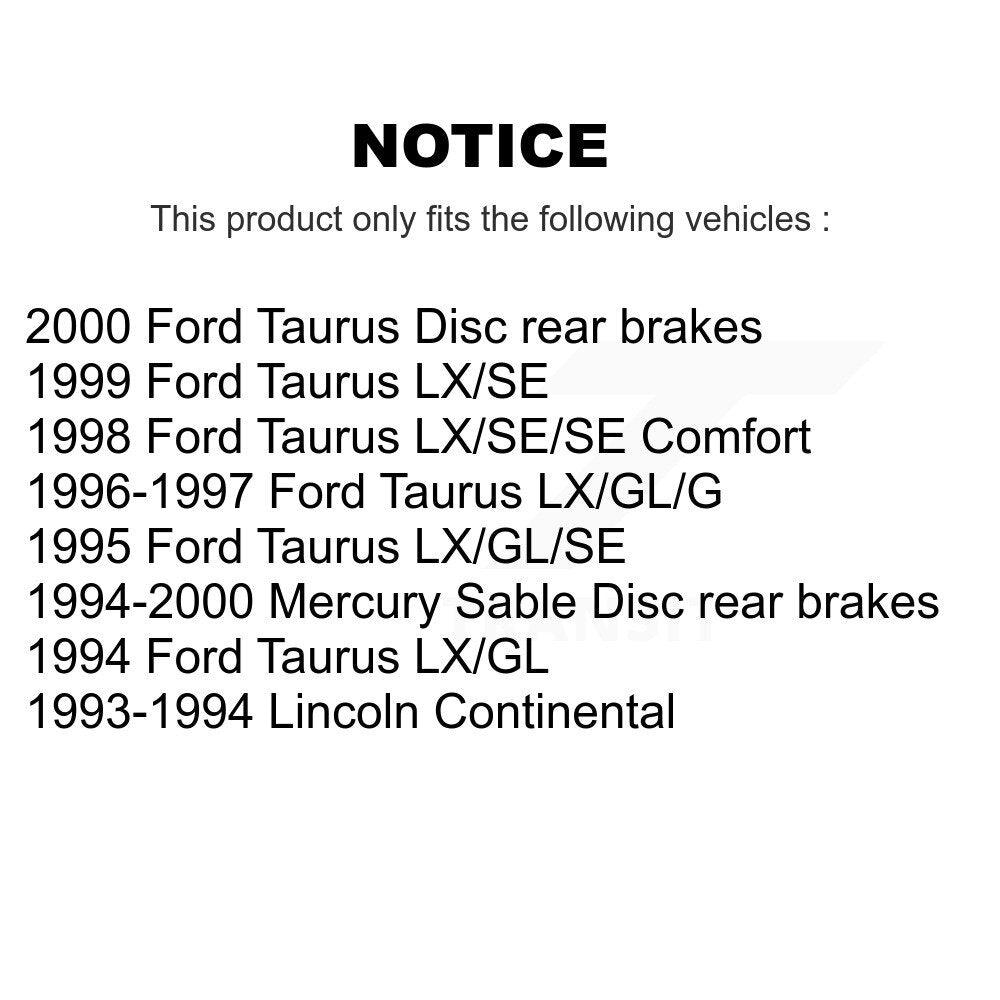 Rotors de frein à disque avant et arrière, Kit de plaquettes semi-métalliques pour Ford Taurus Mercury Sabl
