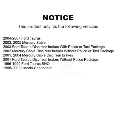 Kit de plaquettes semi-métalliques de Rotor de frein avant et arrière, pour Ford Taurus Lincoln Continenta