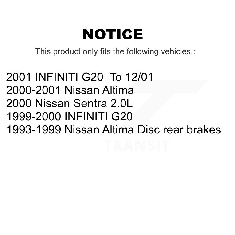 Kit de rotor de frein avant et arrière et plaquettes semi-métalliques pour Nissan Altima Sentra INFINIT