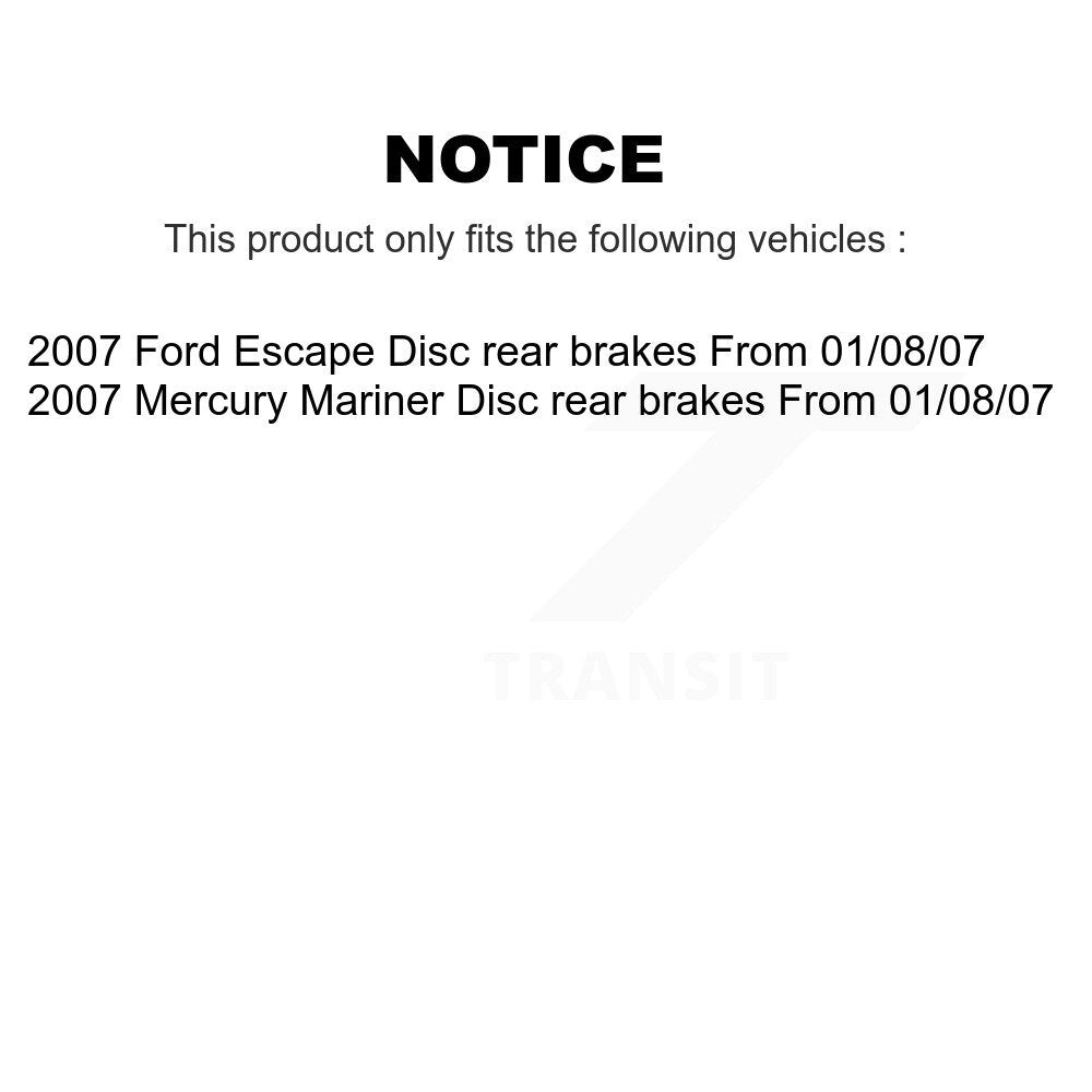 Kit de tambours à plaquettes semi-métalliques pour rotors de frein avant et arrière (9 pièces) pour Ford Escape Mercur