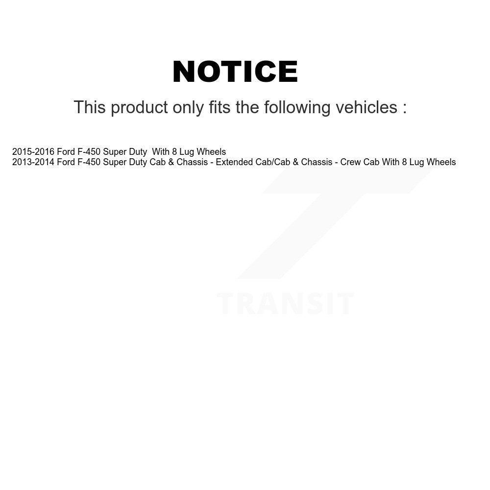 Kit de chaussures de stationnement avec plaquettes semi-métalliques, Rotors à disque arrière, pour Ford F-450 Super Duty