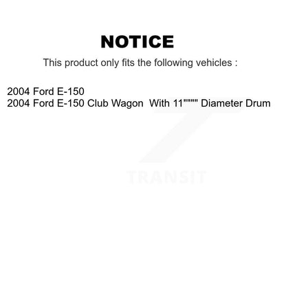 Kit de tambour à plaquettes en céramique pour Rotor de frein avant et arrière (7 pièces) pour Ford E-150 Club Wago 2004