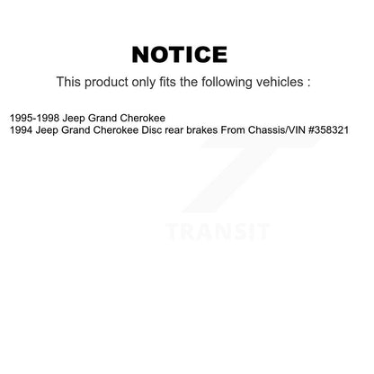 Kit de plaquettes en céramique et de freins de stationnement, Rotors à disque arrière, pour Jeep Grand Cherokee