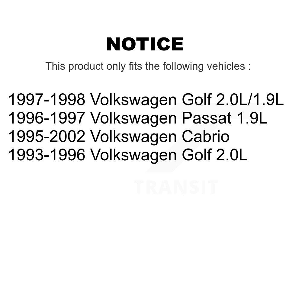 Kit de Rotor et plaquettes de frein à disque, roulement de roue avant, pour Volkswagen Cabrio Golf Passa