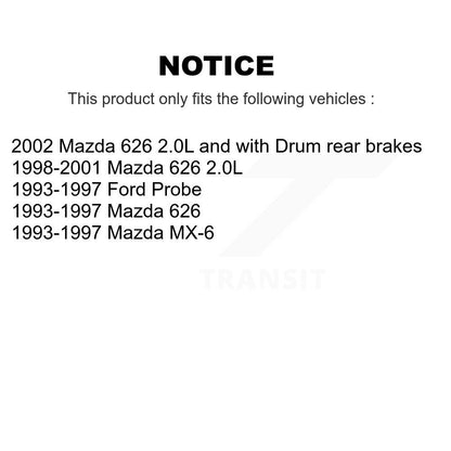 Kit de Rotors et plaquettes de frein à disque, roulement de roue avant, pour Mazda 626 Ford Probe MX-