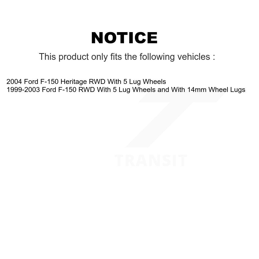 Kit de plaquettes de roulement de course intérieure et extérieure de Rotor de moyeu de frein avant pour Ford F-150