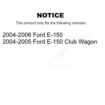 Kit de plaquettes de jeu de roulements intérieurs et extérieurs de Rotor de moyeu de frein avant pour Ford E-150