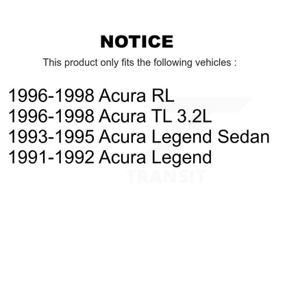 Kit de Rotor de frein à disque et de plaquettes en céramique, roulement de roue avant pour Acura TL Legend R