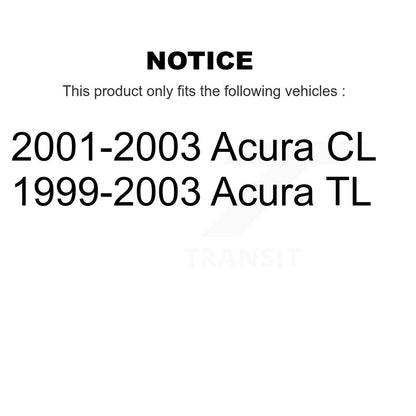 Kit de rotors de frein à disque et de plaquettes en céramique, roulement de roue avant, pour Acura TL CL