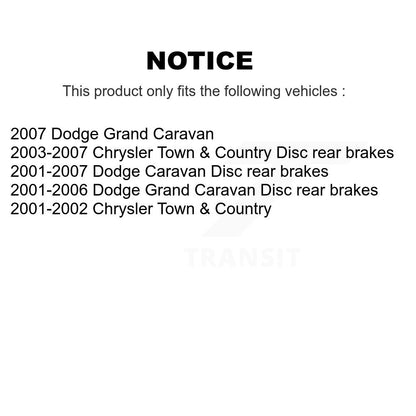 Kit de Rotor et plaquettes de frein, roulement de moyeu avant, pour Dodge Grand Caravan Chrysler Town