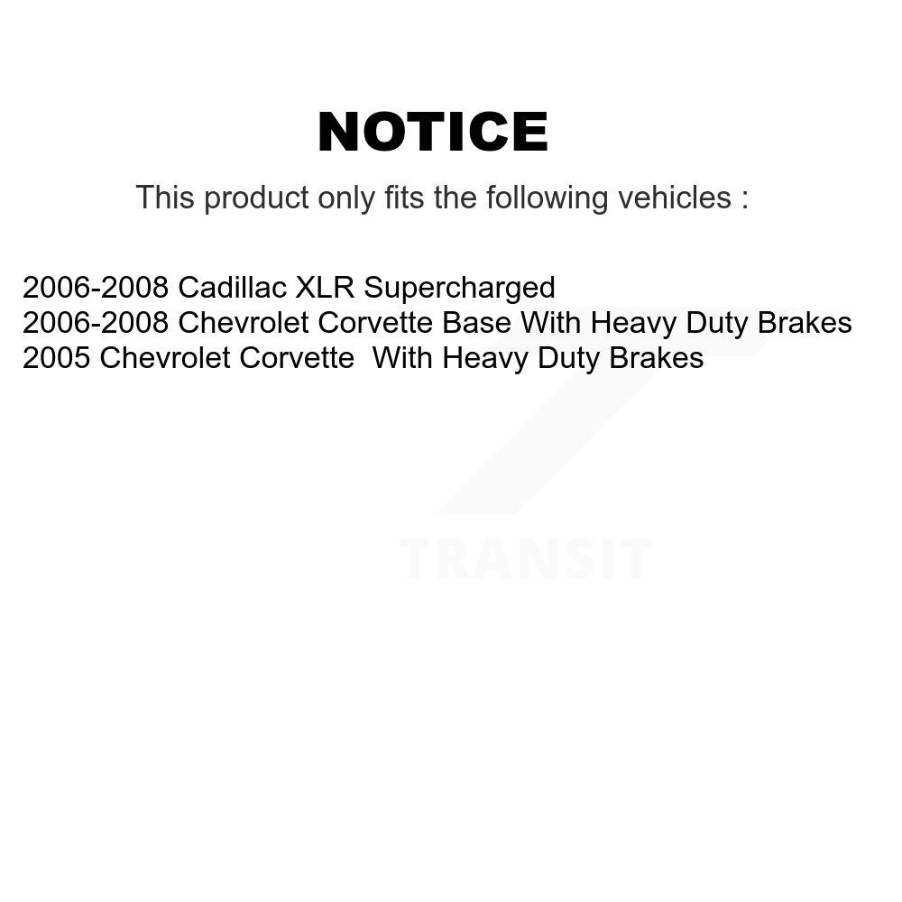 Kit de Rotor et de plaquettes de frein à disque, roulement de moyeu avant, pour Chevrolet Corvette Cadillac XL