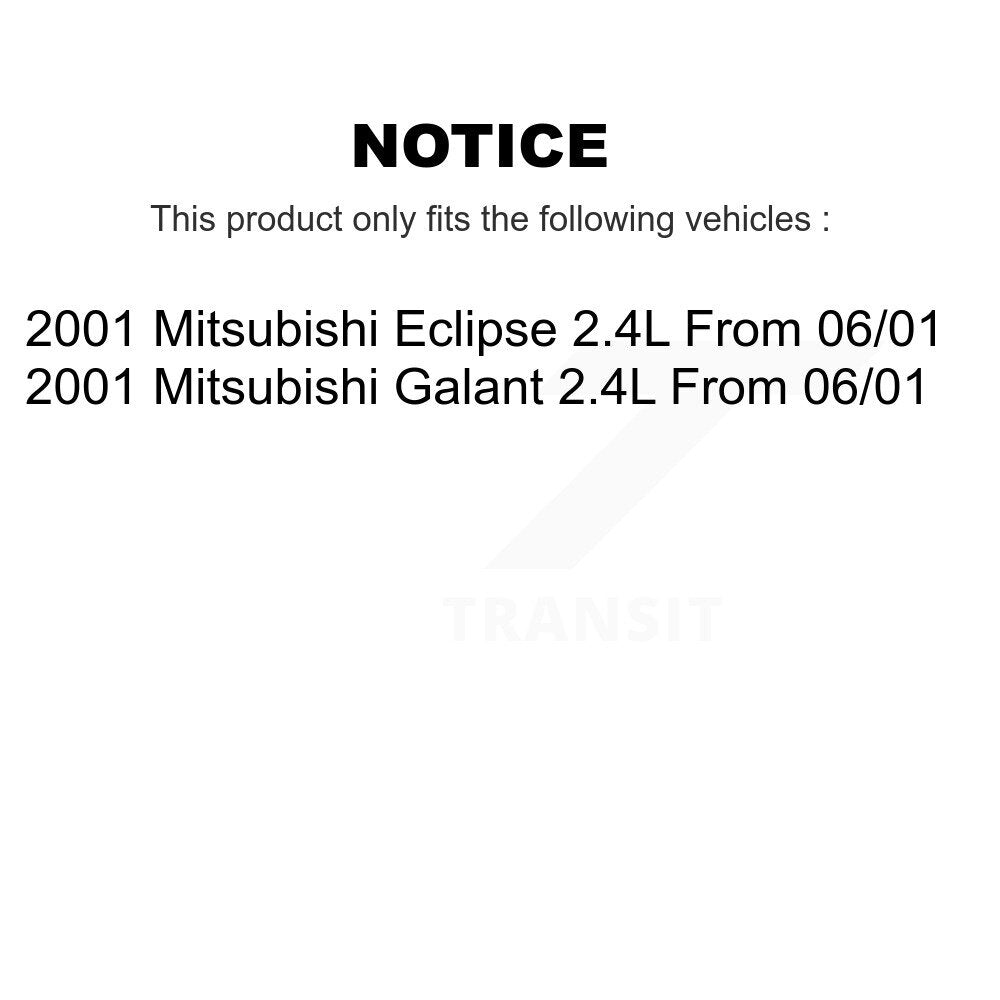 Kit de Rotor et plaquettes de frein, roulement de moyeu avant, pour Mitsubishi Eclipse Galant 2001 2.4