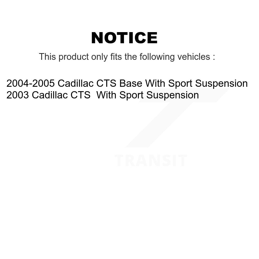 Kit de Rotor et de plaquettes de frein, roulement de moyeu avant, pour Cadillac CTS avec suspension Sport