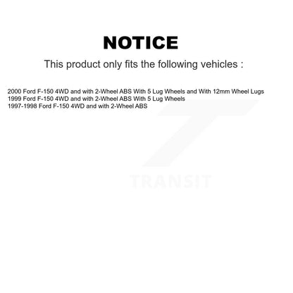Kit de Rotor et plaquettes de frein à disque, roulement de moyeu avant, pour Ford F-150 4WD avec 2 roues AB