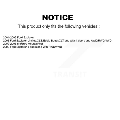 Kit de plaquettes de Rotor de frein à disque, roulement de moyeu avant, pour Ford Explorer Mercury Mountainee