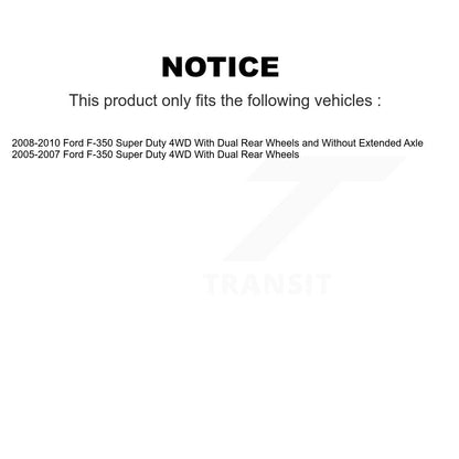 Ensemble de roulement de moyeu avant, Rotor de frein et Kit de plaquettes pour Ford F-350 Super Duty 4W