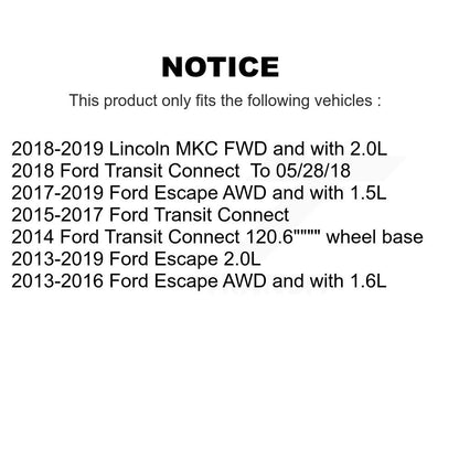 Kit de plaquettes de Rotor de frein, roulement de roue avant, fente percée, pour Ford Escape Transit MK