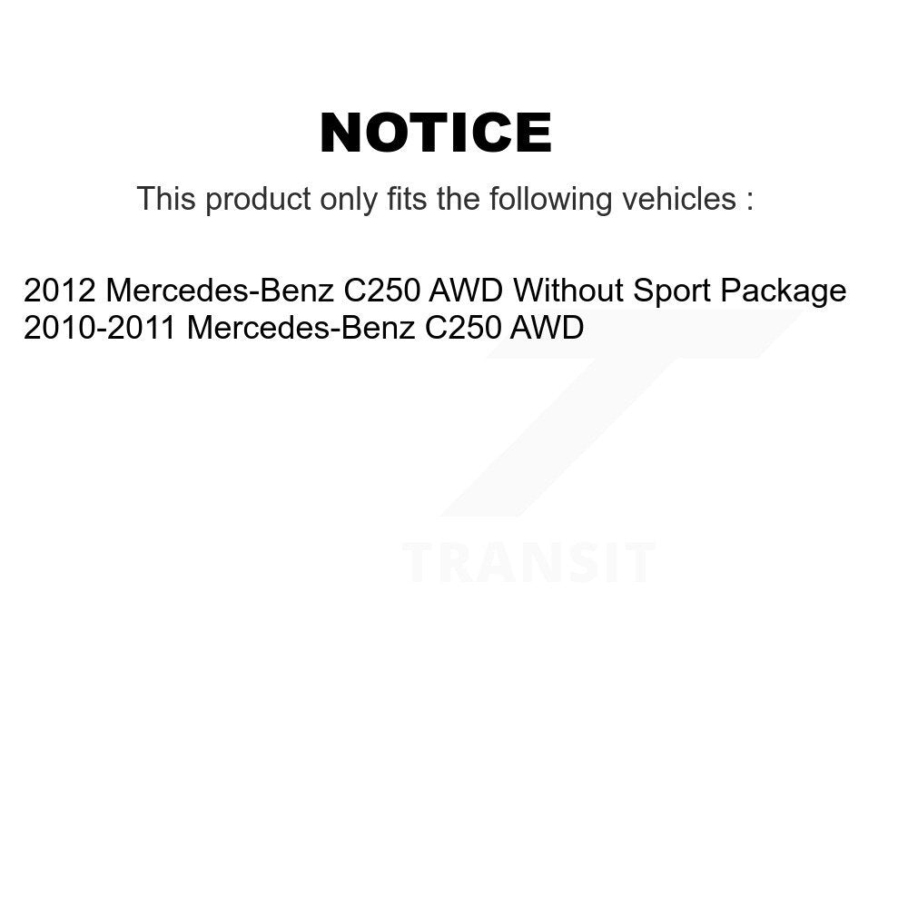 Kit de plaquettes de Rotor de frein, roulement de roue avant, fente percée, pour Mercedes-Benz C250 AW