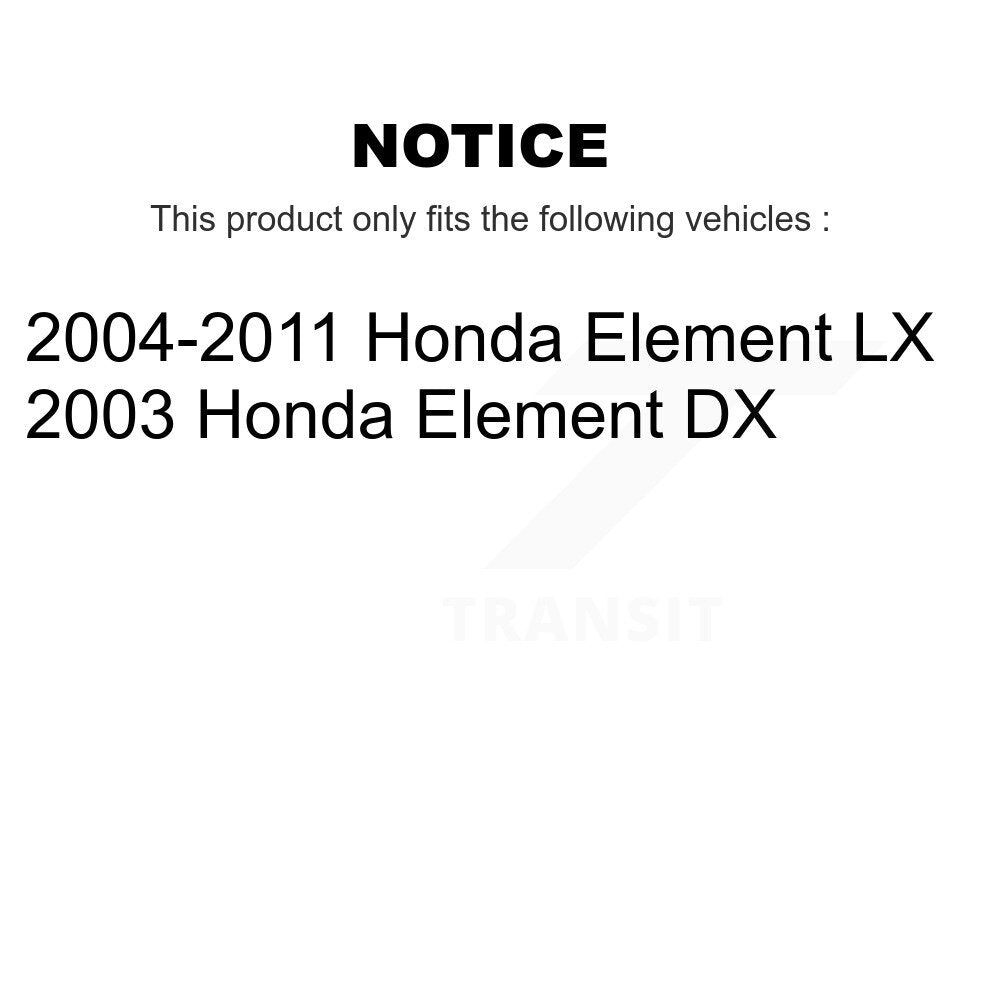 Kit de plaquettes de Rotor de frein fendues, revêtement de roulement de roue avant, pour Honda Elemen