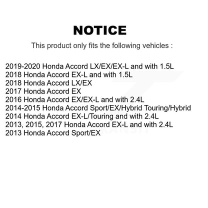 Kit de plaquettes de Rotor de frein fendues percées avec roulement de roue avant, pour Honda Accor