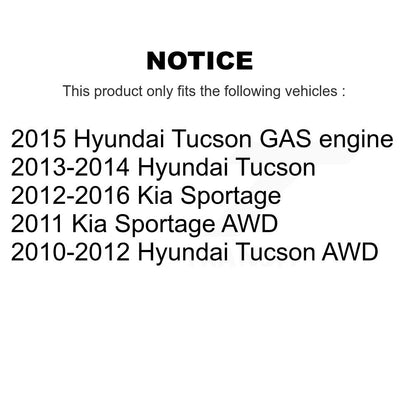 Kit de Rotor et de plaquettes de frein revêtus de roulement de roue avant, pour Hyundai Tucson Kia Sportag