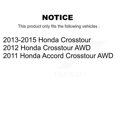 Kit de Rotor et de plaquettes de frein à disque revêtu de roulement de roue avant, pour Honda Crosstour Accor