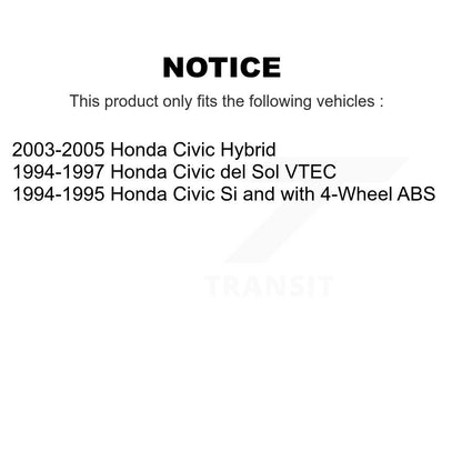 Kit de Rotor et plaquettes de frein à disque enduit de roulement de roue avant pour Honda Civic del So