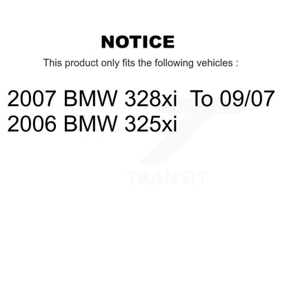 Kit de rotors et plaquettes de frein à disque enduits de roulement de roue avant pour BMW 328xi 325xi