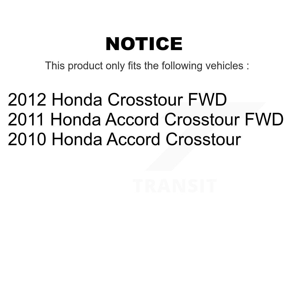 Kit de Rotor et de plaquettes de frein à disque revêtu de roulement de roue avant, pour Honda Accord Crosstou