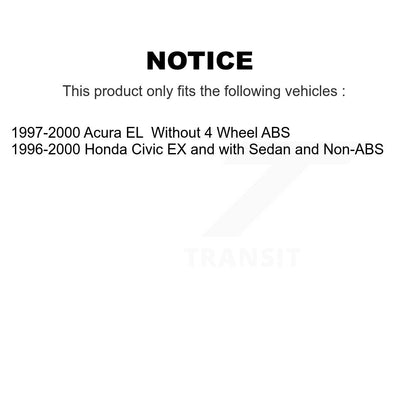 Kit de Rotor et de plaquettes de frein à disque revêtu de roulement de roue avant, pour Honda Civic Acura E