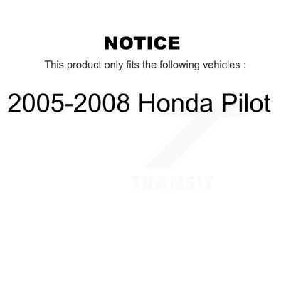 Kit de Rotor et plaquettes de frein à disque revêtus de roulement de roue avant pour Honda Pilo 2005 – 2008