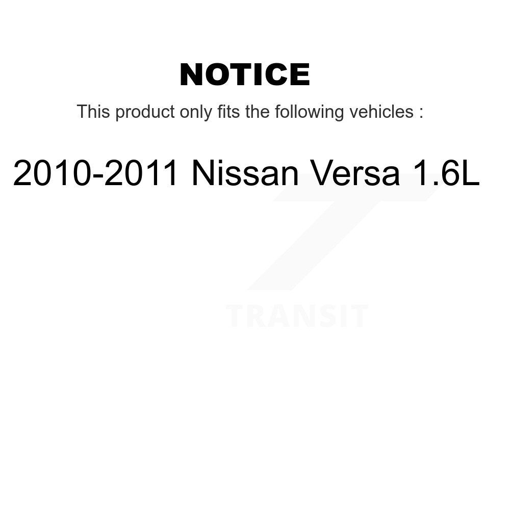 Kit de rotor et de plaquettes de frein à disque, roulement de roue avant, pour Nissan Versa 2010 1.6 – 2011