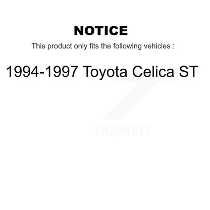 Kit de rotor et plaquettes de frein à disque, roulement de roue avant, pour Toyota Celica S 1994 – 1997