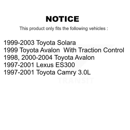 Kit de Rotor et de plaquettes de frein, roulement de roue avant, pour Toyota Camry Solara Avalon Lexu