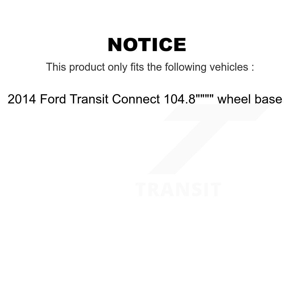 Kit de rotors et plaquettes de frein à disque de roulement de roue avant pour Ford Transit Connect
