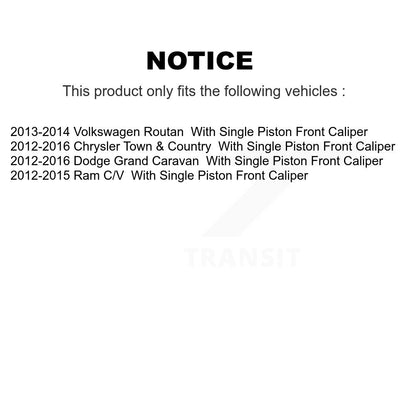 Kit de plaquettes de Rotor de frein, fente de perçage de roulement avant, pour Dodge Grand Caravan Chrysler