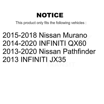 Kit de plaquettes de Rotor de frein, roulement de moyeu avant, fente percée, pour Nissan Pathfinder Muran