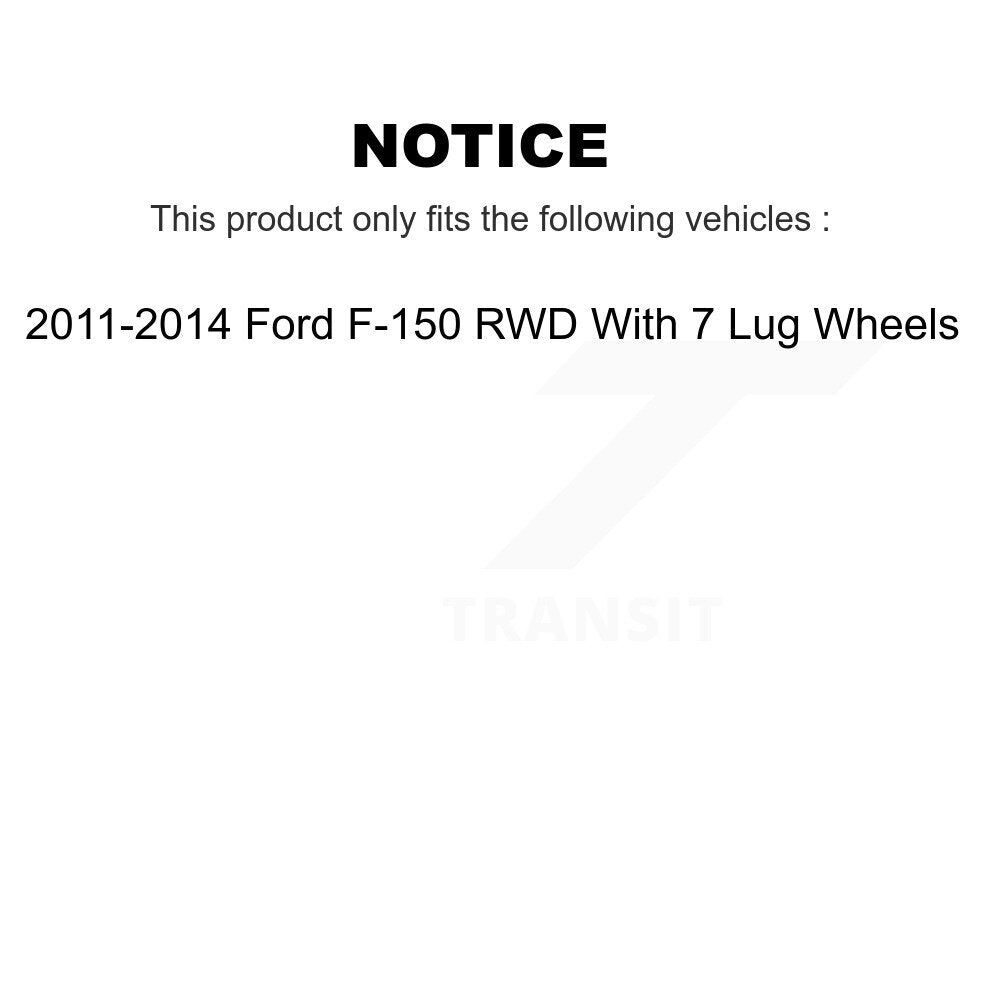 Kit de plaquettes de Rotor de frein à fente percée, roulement de moyeu avant pour Ford F-150 RW 2011 – 2014