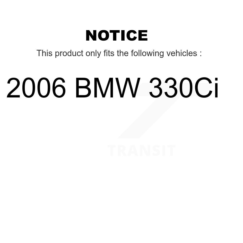 Ensemble de roulement de moyeu avant, Rotor de frein à disque revêtu et Kit de plaquettes pour BMW 330C 2006
