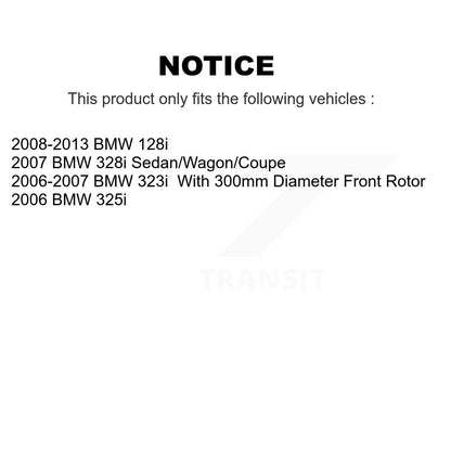 Kit de plaquettes de Rotor de frein, ensemble de roulements de moyeu avant, pour BMW 128i 328i 323i 325