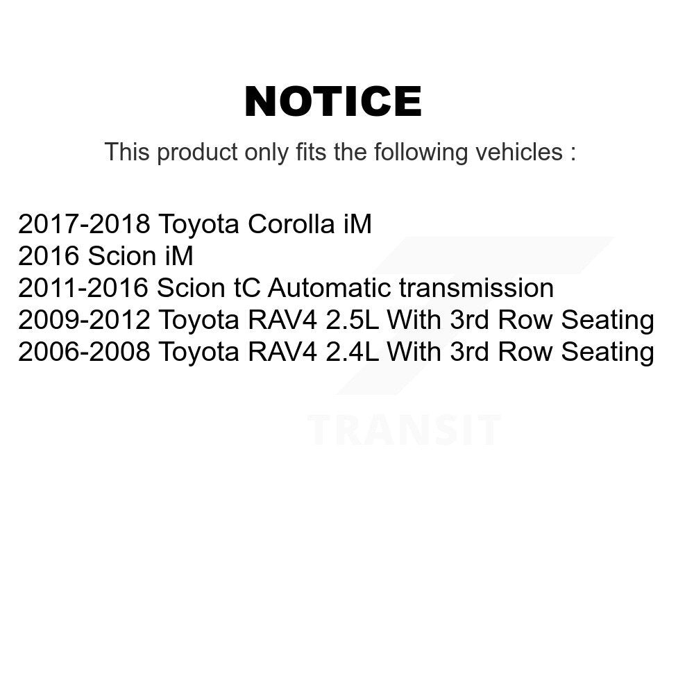 Kit de plaquettes de Rotor de frein revêtues de roulement de moyeu avant, pour Toyota RAV4 Scion Corolla iM t