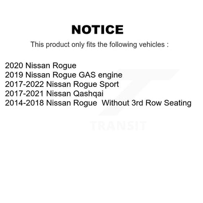 Kit de plaquettes de Rotor de frein à disque revêtu de roulement de moyeu avant, pour Nissan Rogue Sport Qashqa