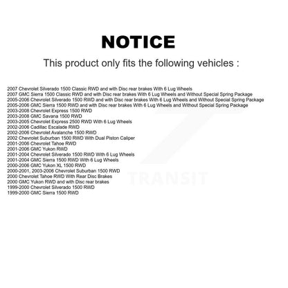 Kit de plaquettes de Rotor de frein enduit de roulement de moyeu avant, pour Chevrolet GMC Silverado 1500 X