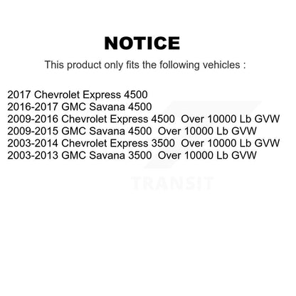 Kit de plaquettes de Rotor de frein, roulement de moyeu avant, pour Chevrolet Express 3500 GMC Savan