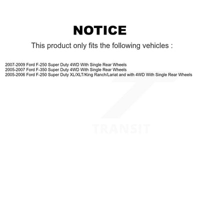 Kit de Rotor et de plaquettes de frein enduits de roulement de moyeu avant, pour Ford F-250 Super Duty F-35